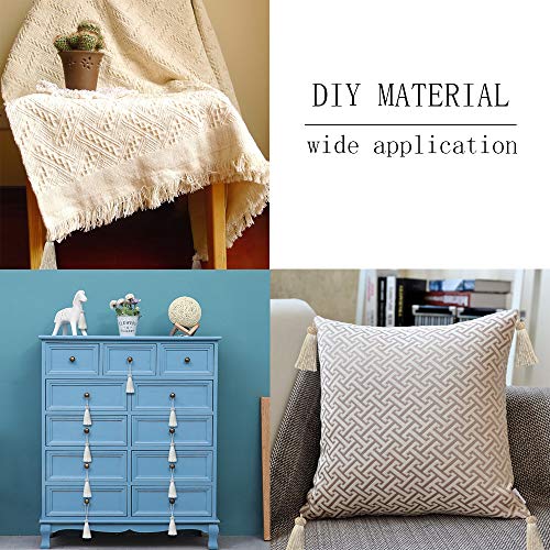 BEL AVENIR 8 Pcs Set Elegant Polyester Key Tassel Colorful Craft Tassels Charms Key Tassel for Christmas Tree DIY Craft Garland Project Wedding Home Party Decorations (Light Blue) - Image 3