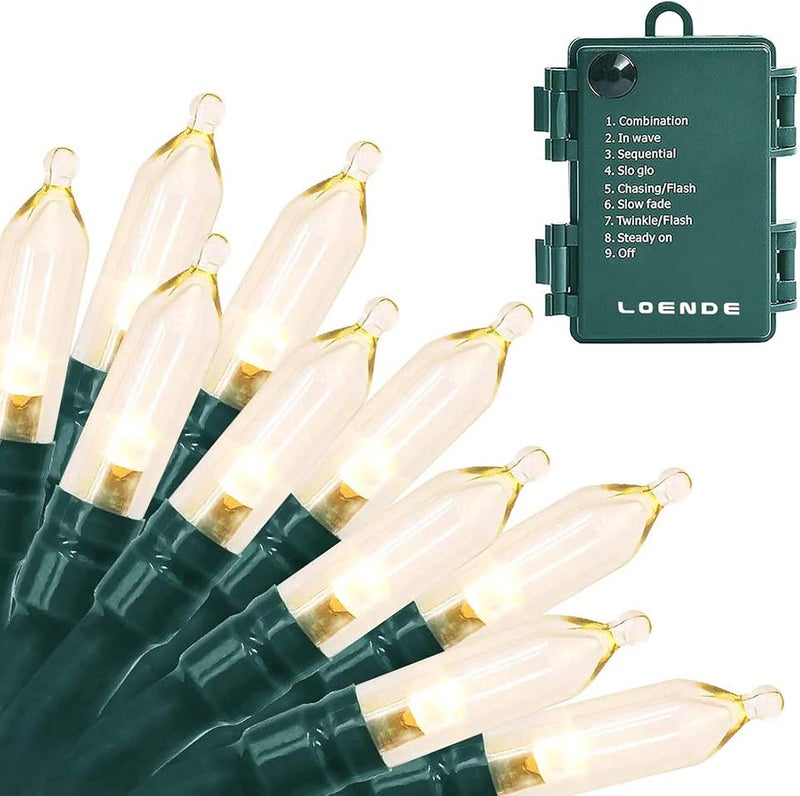 LOENDE 18ft 50 LED Battery Operated Christmas Lights, 8 Modes with Timer - Waterproof for Indoor & Outdoor Decor - Image 1