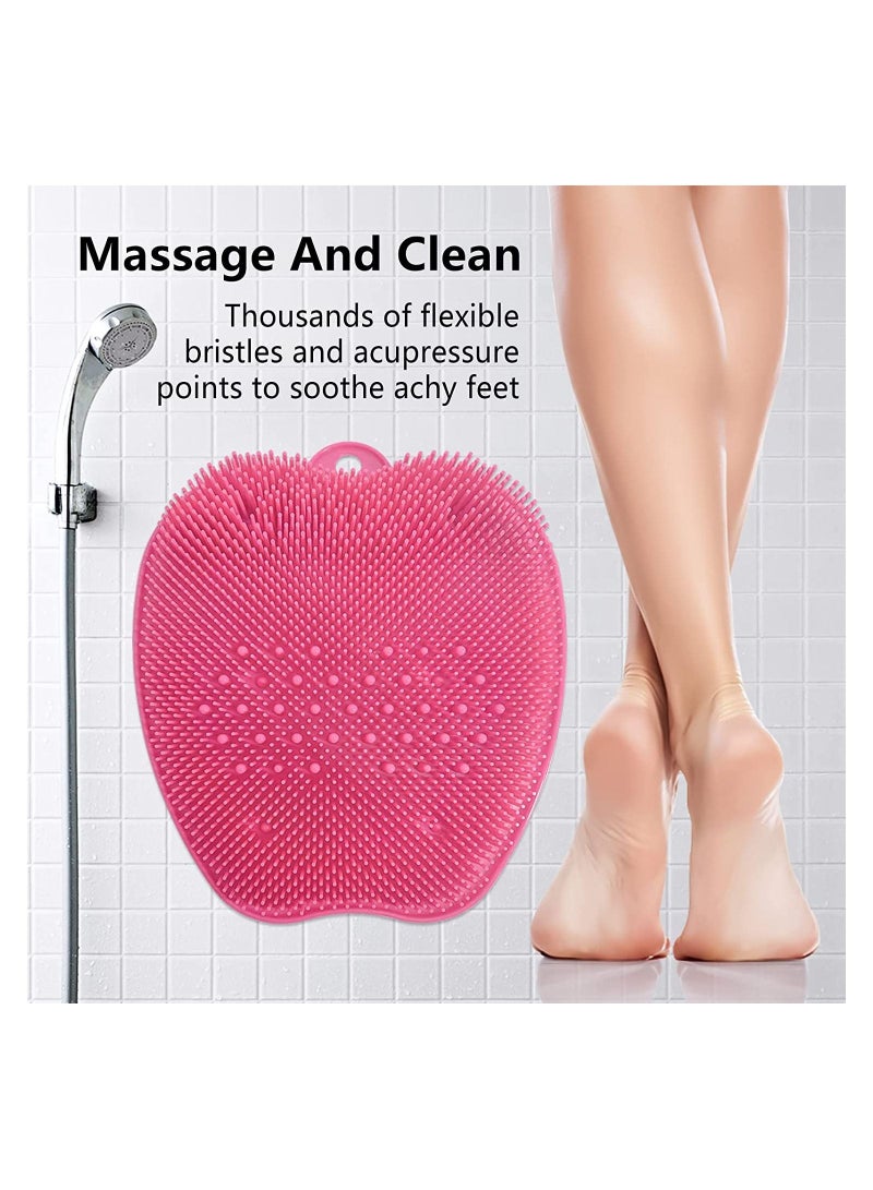 SYOSI Foot Scrubber Cleaner Massager Shower Brush with Non-Slip Suction Cups and Soft Acupressure Massage Mat for Care Circulation & Reduces Pain - Image 5