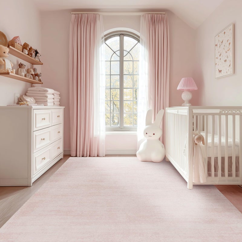 BILEEHOME Abstract Pink Area Rugs 5x8 for Living Room,Washable Non Slip Rug for Bedroom Kids Room - Image 1