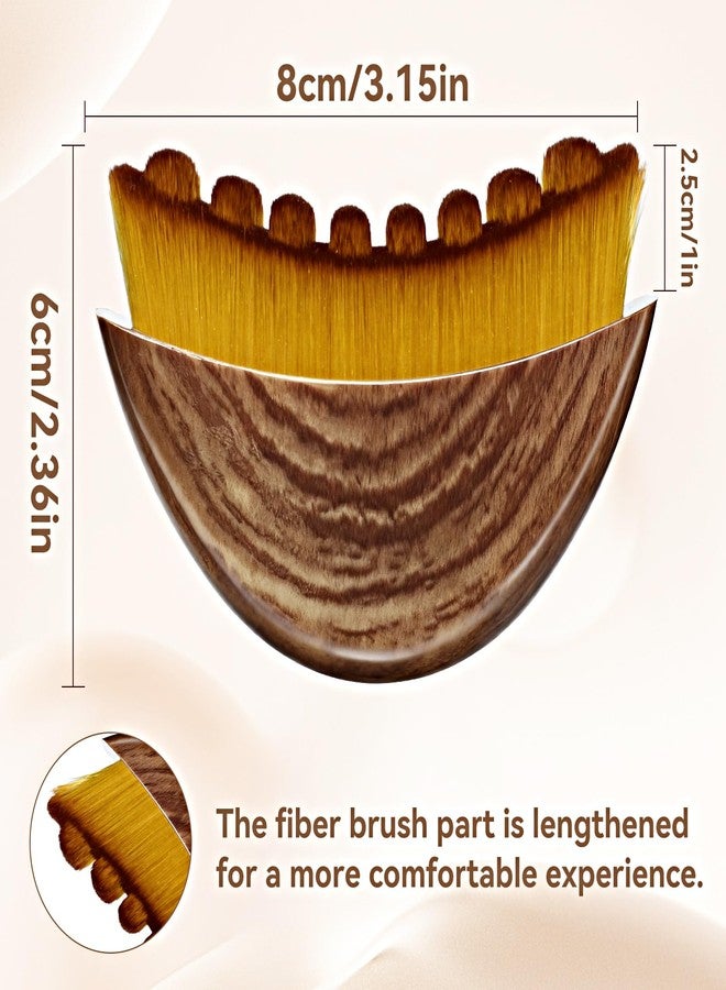 TANKITIAL Lymphatic Contour Face Brush - Lymphatic Drainage Makeup Brushes for Sculpting & Lifting, Anti-Puffiness Detox Massage, Boosts Skincare Absorption & Glow, Soft Bristles for All Skin Types(Brown-2 pcs) - Image 3