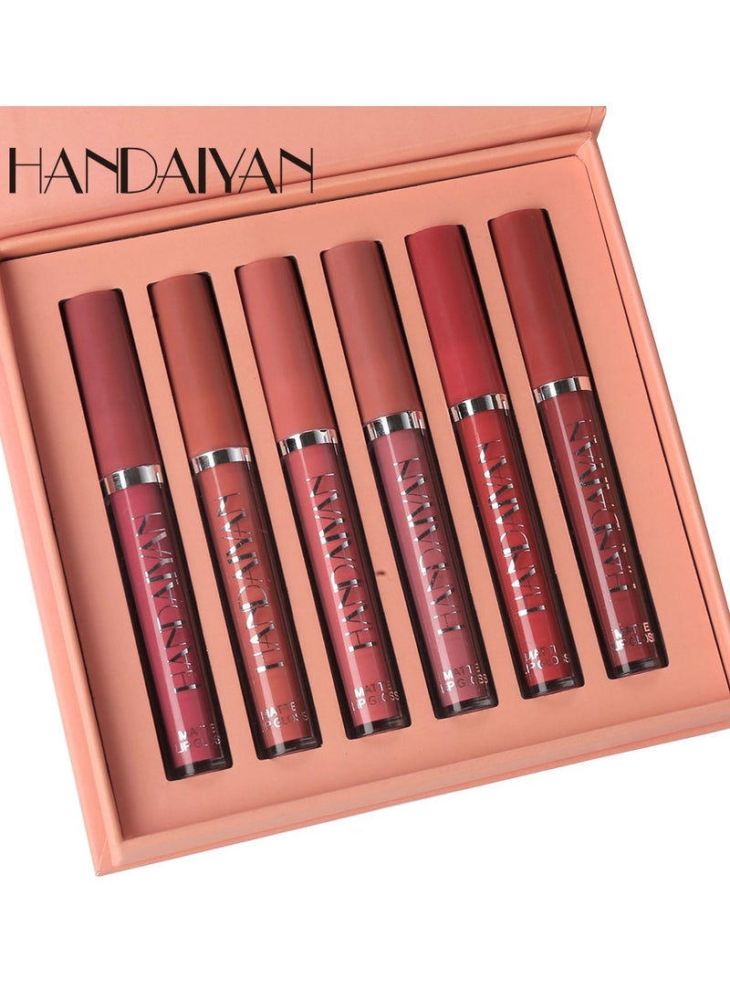 Handaiyan Lipstick Set Matte Liquid 6 Colors Long Lasting Waterproof for Women Highly Pigment Velvety Nude Super Stay Soft Hydrating & Lightweight Professional Moisturizing Makeup Lips Gift  - Image 5