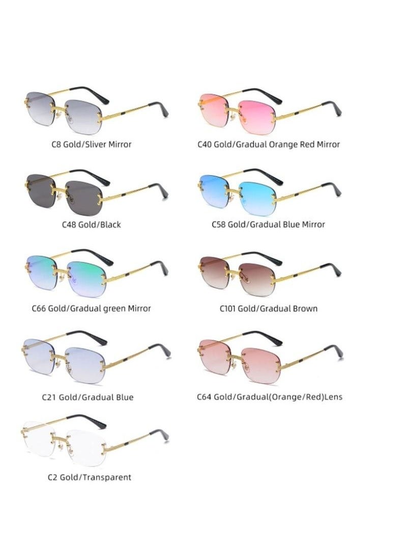 Generic - Ultralight Rimless Sunglasses for Women and Men Transparent - Image 1