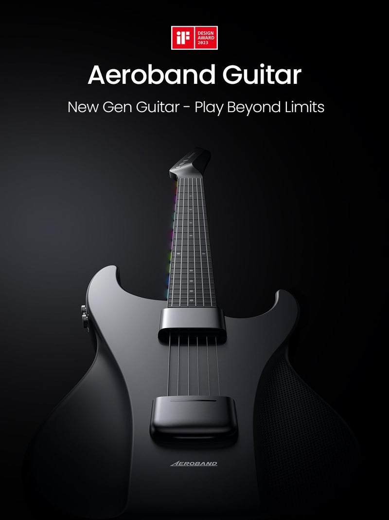 AeroBand Smart Guitar With Silicone Strings, Travel Silent Guitar With Detachable Fretboard, Headphone Jack, Built-in Speaker and Drum system, Aeroband APP Play - Image 2