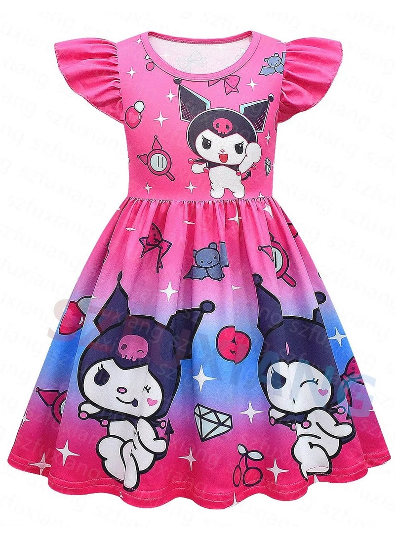 فستان كورومي الكرتوني الجميل للفتيات، مناسب للارتداء غير الرسمي للأطفال - Image 2