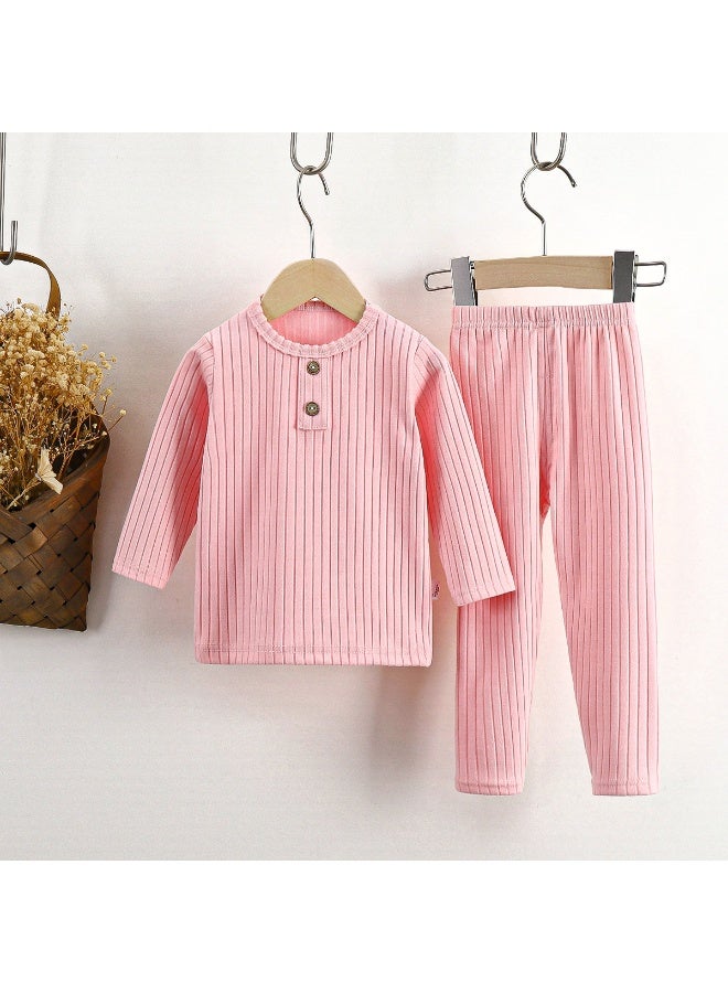 Children's Thermal Underwear Set - Autumn Korean Style Boys' Fleece Loungewear