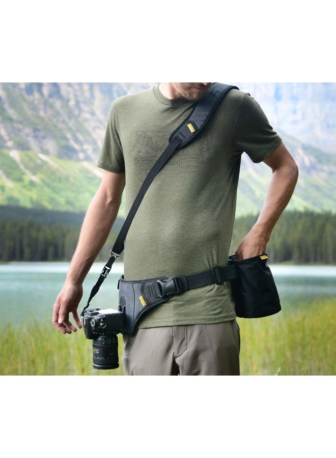 COTTON Carrier Slingbelt with Tether for One Camera. Camera Harness for Hiking and Traveling for Hands-Free Carrying - Image 3