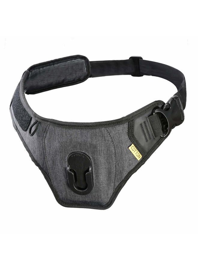 COTTON Carrier Slingbelt with Tether for One Camera. Camera Harness for Hiking and Traveling for Hands-Free Carrying - Image 1