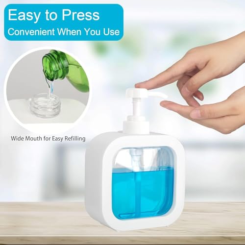 HOOPOES 300ml Plastic Empty Hand Liquid Soap Dispenser Bottle | Handwash Bottle for Wash Basin | Refillable Shampoo Lotion Bottle with Pump Head, Ideal for Kitchen Bathroom & Sink or Shower - Image 3