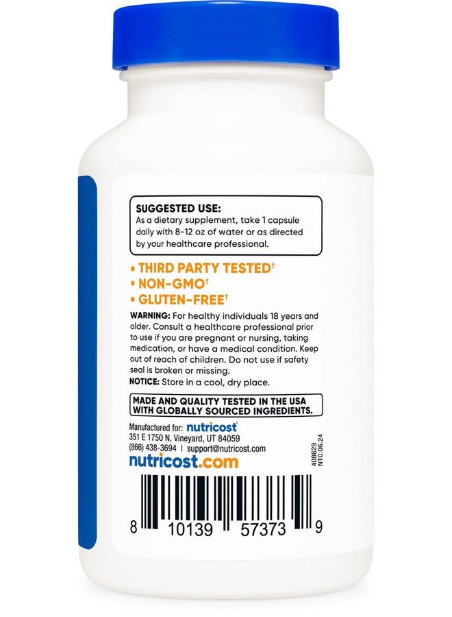 Nutricost كبسولات حليب الشوك من نوتريكوست 300 ملغ، 120 كبسولة (80% سيليمارين) - خالية من الغلوتين وغير معدلة وراثيًا - Image 4