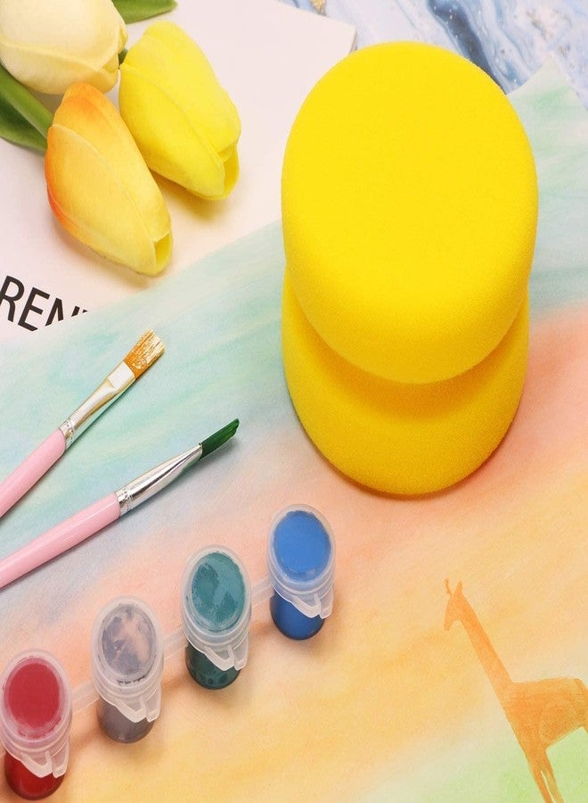 KRAFTMASTERS إسفنجة رسم دائرية من قطعتين من كرافت ماسترز للأطفال، مناسبة للرسم بالألوان المائية والزيتية والفنون والحرف اليدوية والطين والفخار والنحت، أداة تنظيف (لون أصفر) - Image 4