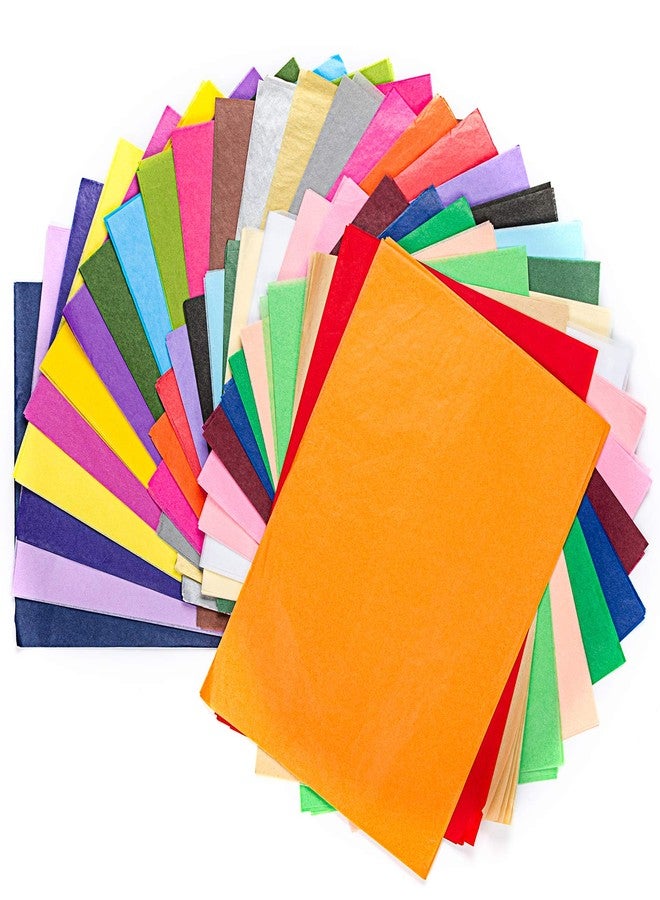 Exquiss 360 Sheets A4 Sizes Tissue Paper Bulk 8.3x11.7 36 Colors for Tissue Paper Craft Art Pom Poms Gift Wrapping DIY Craft Holidays Tissue Paper Flowers - Image 1