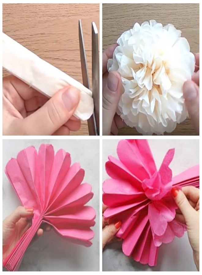 Exquiss 360 Sheets A4 Sizes Tissue Paper Bulk 8.3x11.7 36 Colors for Tissue Paper Craft Art Pom Poms Gift Wrapping DIY Craft Holidays Tissue Paper Flowers - Image 4