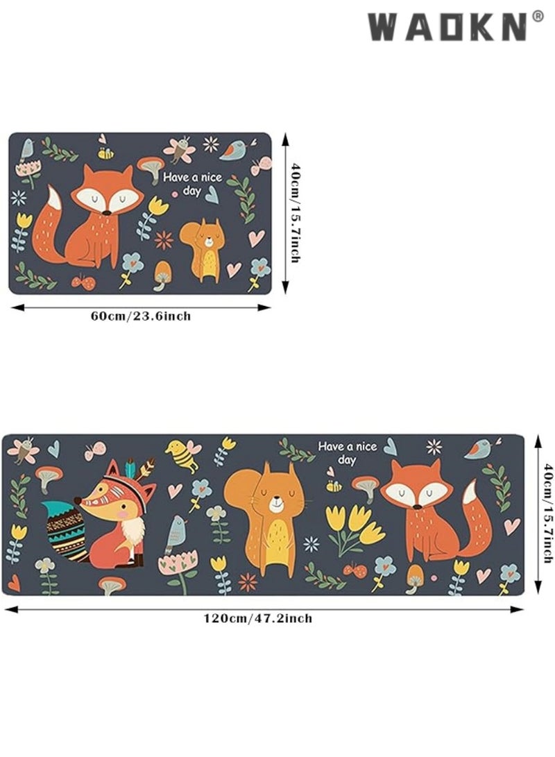 WAOKN Kitchen Rugs and Mats Washable [2 PCS],Non-Skid Soft Absorbent Kitchen Mats Set for Floor,Comfort Runner Rug Carpets for Kitchen Floor,Sink,Laundry,Hallway,Dinning Room,Office - Image 3