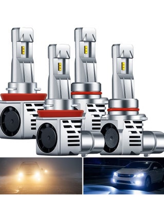 مجموعة مصابيح LED الأمامية، 6500K أبيض بارد 24000LM لاسلكي، H11 9005/ H9 /H8 9005/HB3 مصابيح أمامية للسيارات لاستبدال السيارات، شعاع منخفض مرتفع (9005، نمط H11 قطعتان لكل منهما) - pzsku/ZB1434A2BFB0B8E4FB044Z/45/_/1686901741/ca80b9e7-8130-45c0-b8f6-a578dd5e6565