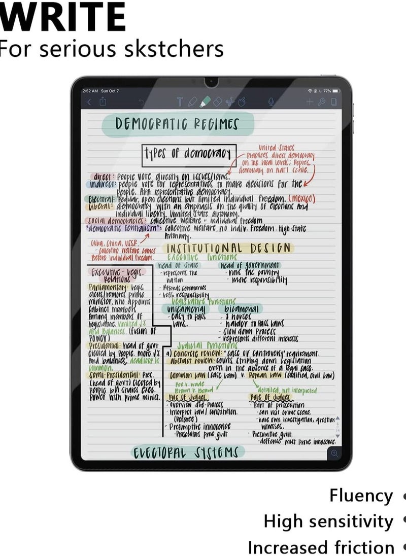 Generic - Paperfeel Screen Protector for iPad 9th/8th/7th Generation (10.2 Inch, 2021/2020/2019), Drawing Writing Feels Like Paper, Paperfeel Film - Image 1