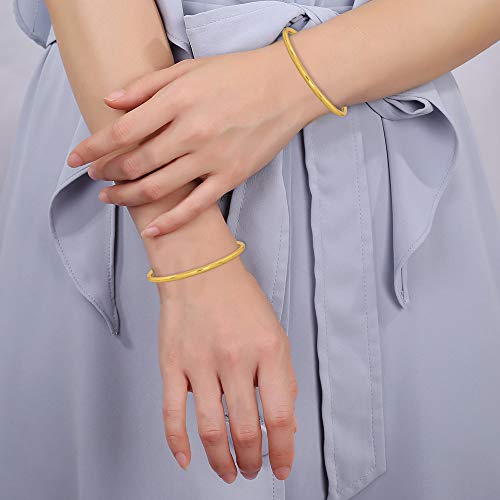 Memoir Brass 1 Gram Gold plated Plain thick Fashion Bangle set Women Traditional - Image 5