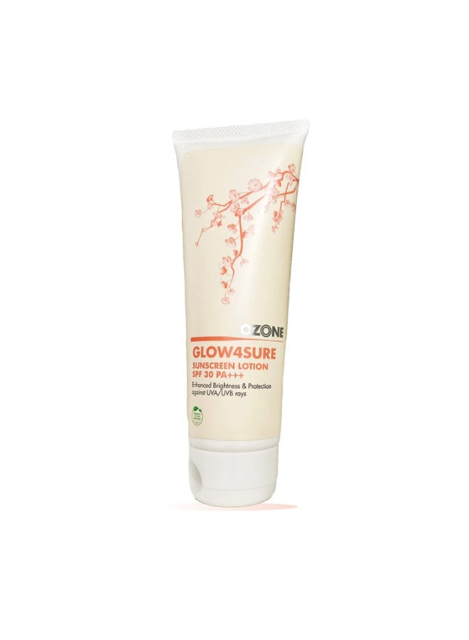 أوزون جلو4شور واقي من الشمس SPF 30 PA++++ | غني بمستخلصات الصبار وسرخس البحر | واقي من الشمس للرجال والنساء بدون صبغة بيضاء | حماية من أشعة الشمس فوق البنفسجية UVA/UVB | 100 مل - Image 1