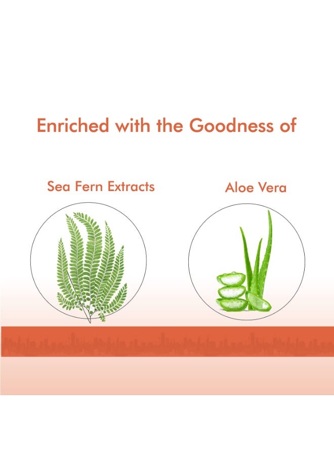 أوزون جلو4شور واقي من الشمس SPF 30 PA++++ | غني بمستخلصات الصبار وسرخس البحر | واقي من الشمس للرجال والنساء بدون صبغة بيضاء | حماية من أشعة الشمس فوق البنفسجية UVA/UVB | 100 مل - Image 3