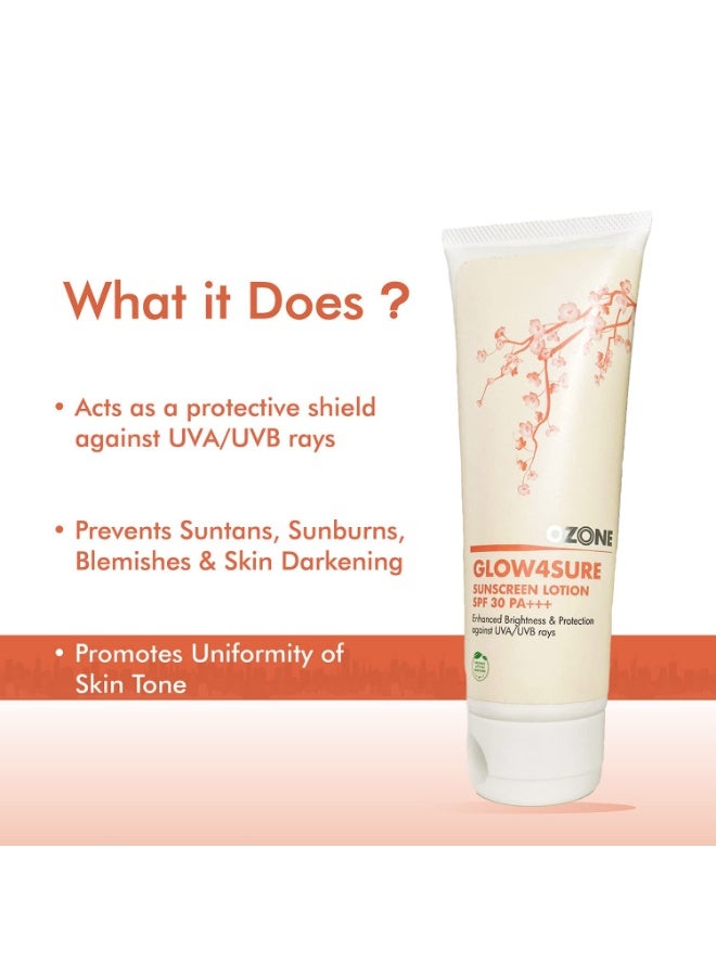 أوزون جلو4شور واقي من الشمس SPF 30 PA++++ | غني بمستخلصات الصبار وسرخس البحر | واقي من الشمس للرجال والنساء بدون صبغة بيضاء | حماية من أشعة الشمس فوق البنفسجية UVA/UVB | 100 مل - Image 5