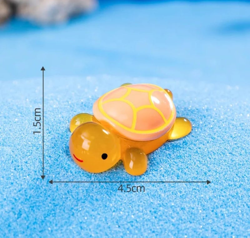 VRB Dec 1 Set Miniature Showpiece Set for Home Decor,Car Dashboard,Valentine,Living Room,Gifts Figurines,Cake Decoration Items,Figurines for Home Decor. ((10 Pcs Glowing Turtle Miniature)) - Image 2