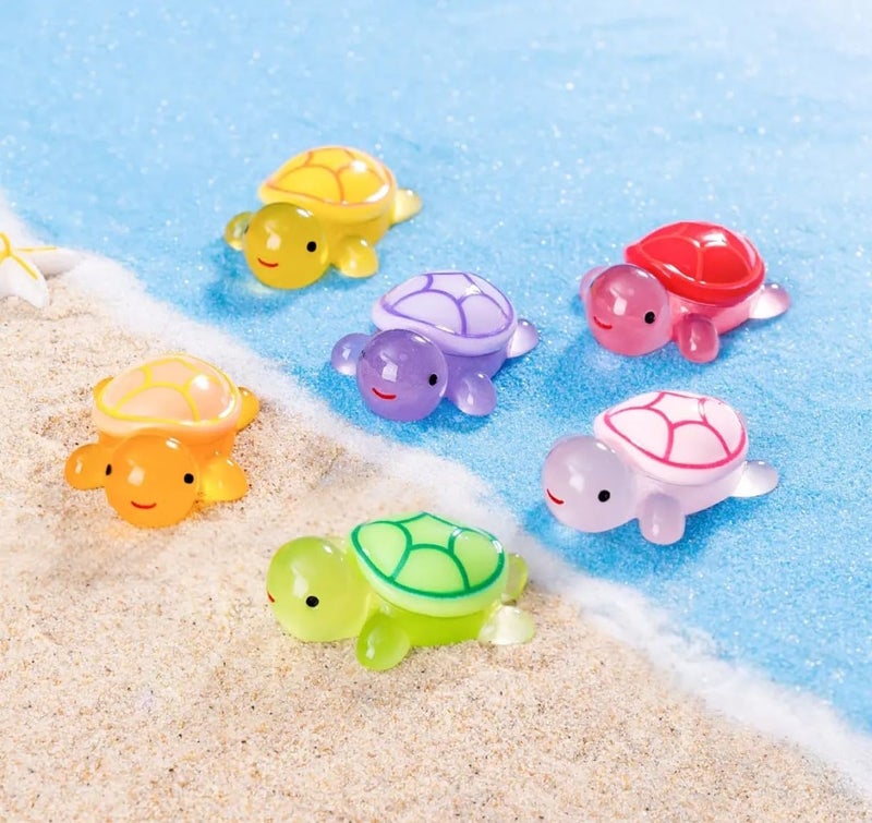 VRB Dec 1 Set Miniature Showpiece Set for Home Decor,Car Dashboard,Valentine,Living Room,Gifts Figurines,Cake Decoration Items,Figurines for Home Decor. ((10 Pcs Glowing Turtle Miniature)) - Image 5