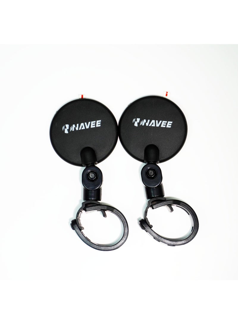 NAVEE Scooter Mini Mirror – Adjustable 360° Rotatable Rearview Mirror for E-Scooter, PP+PA+PU, Durable and Strong - Image 1