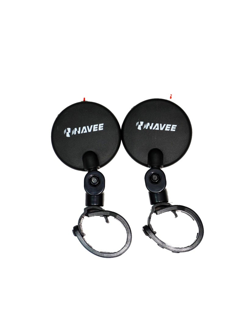 NAVEE Scooter Mini Mirror – Adjustable 360° Rotatable Rearview Mirror for E-Scooter, PP+PA+PU, Durable and Strong - Image 3