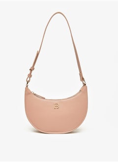 Flora Bella By Shoexpress Women Solid Hobo Bag with Adjustable Handle and Zip Closure  - Image 1