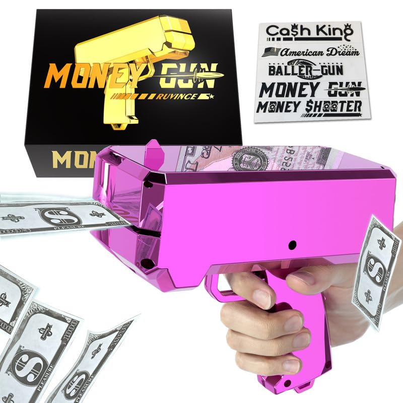 RUVINCE Money Gun Shooter  RUVINCE Money Gun for Movies that Look Real Prop Gun Make it Rain Handheld Cash Gun for Game Movies Party - Image 1
