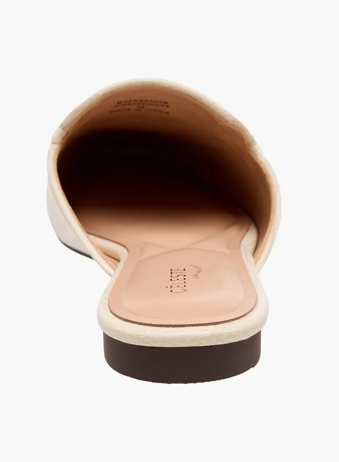 Celeste IVORY Women Textured Mules for Women | Best Price UAE