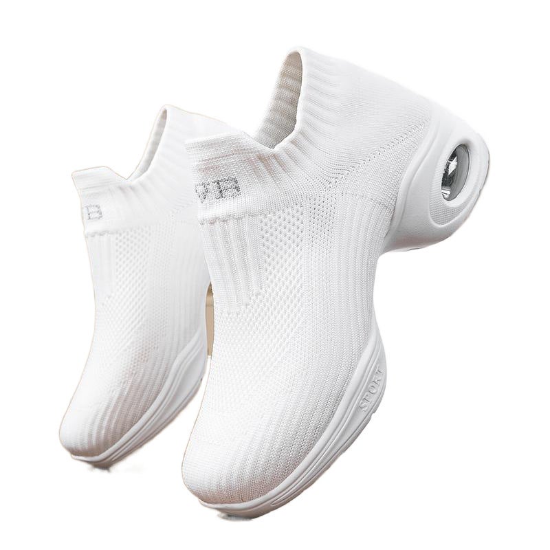 2025 Fashionable High-Top Short Boots, Comfortable Slip-On Socks, Flat Running Shoes, Special Shoelace Buckles - Image 4