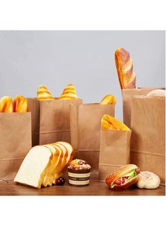 Generic 50 Pcs Brown Paper Lunch Bag Sandwich Kraft Paper Bags Strong & Durable:15x9x28cm, Paper Food Bags, Paper Lunch Bags, Kraft Paper, Sweet Bags Without Handles for Wedding Birthday Party  - Image 1