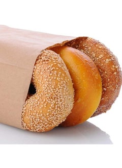 Generic 50 Pcs Brown Paper Lunch Bag Sandwich Kraft Paper Bags Strong & Durable:15x9x28cm, Paper Food Bags, Paper Lunch Bags, Kraft Paper, Sweet Bags Without Handles for Wedding Birthday Party  - Image 2