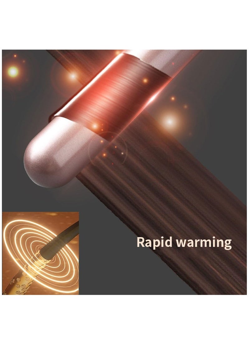 SYOSI 5-in-1 Curling Iron Set, Interchangeable Curling Wand with LCD Digital Display, Dual Voltage Hair Crimper Iron with 4 Temperature Controls, Includes Glove & 2 Clips, Perfect for All Hair Types - Image 5