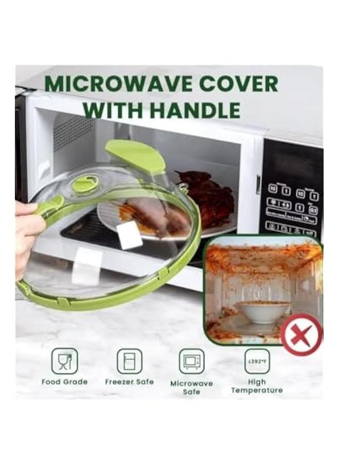 Microwave Cover for Food, Clear Microwave Splash Guard Cooker lid with Handle,10 Inch Plate Covers,Dish bowl Plate Serving Cover with Steam Vent, BPA-Free, Safe Plastic House Essentials - pzsku/ZB143C172935EB8EA3DDBZ/45/_/1727682983/52715c15-89a3-41e2-90a6-4f3b17dfcdb5