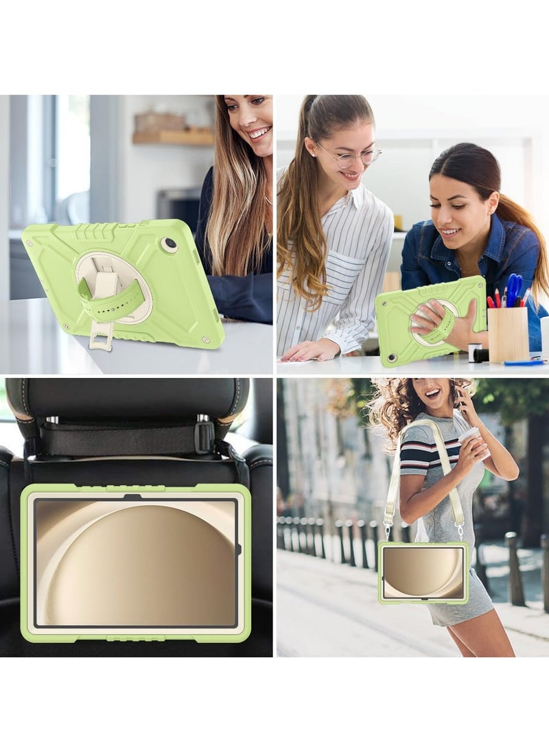 Galaxy Tab A9 Plus Case(SM-X210/X215/X216,Released 2023), Shockproof Kids Case with Built-in Silicone Hand Strap/Shoulder Strap/Swivel Kickstand for Galaxy Tab A9+