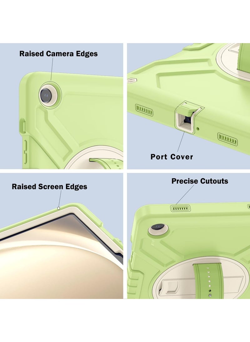 Galaxy Tab A9 Plus Case(SM-X210/X215/X216,Released 2023), Shockproof Kids Case with Built-in Silicone Hand Strap/Shoulder Strap/Swivel Kickstand for Galaxy Tab A9+