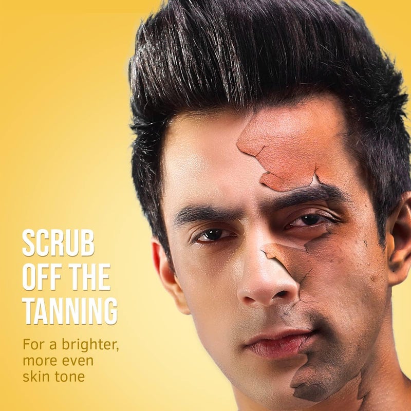 Ustraa Face Scrub for Men 100g | De-Tan Exfoliating Face Scrub with Bigger Walnut Granules | Removes Tan, Blackheads & Dead Skin | No Sulphate, No Paraben, Made in India - Image 1