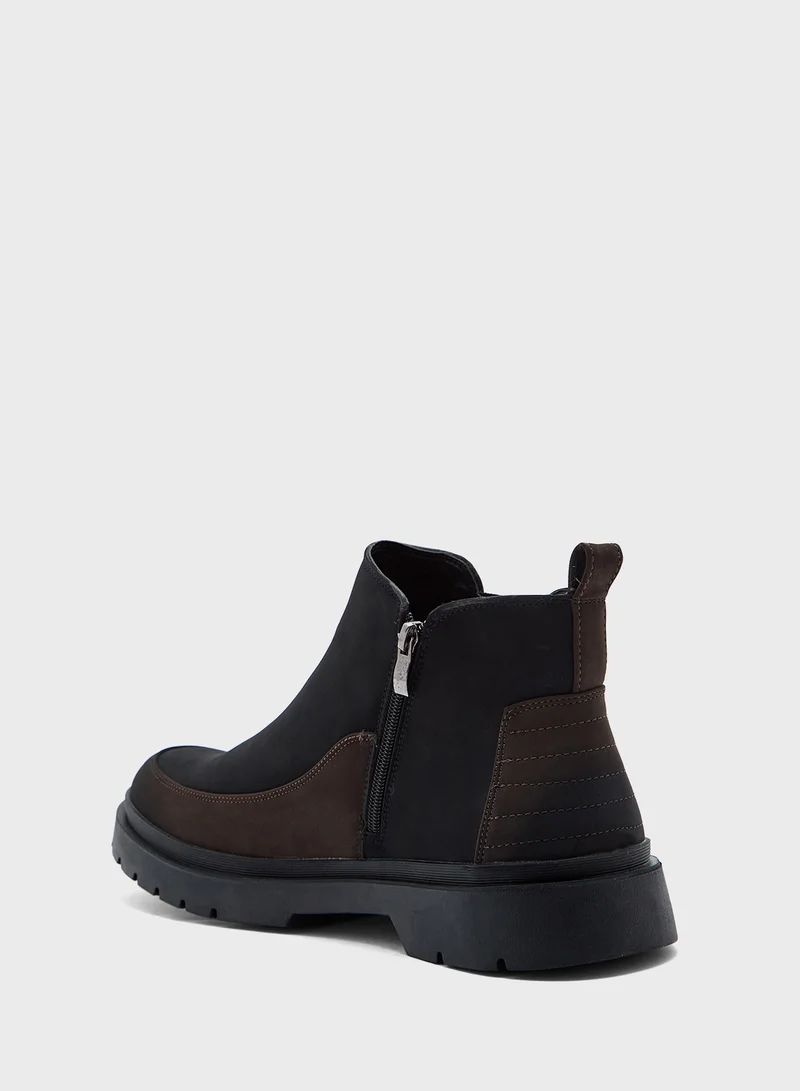 Robert Wood Suede Pull On Boots