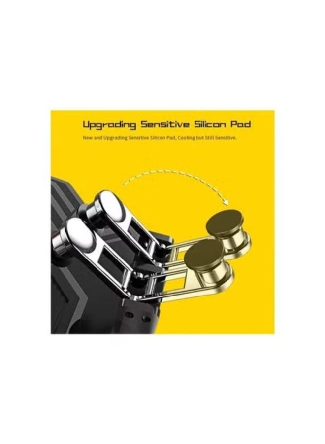 Mobile Phone Controller 6 Fingers Grip Gamepad L1 R1 Trigger Phone Game Radiator Gaming Remote Fits for PUBG/Fortnite/Rules of Survival Game/COD - Image 1