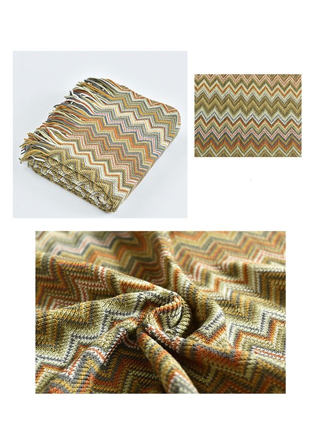 Arabest Tassel Design  Blanket Polyester  Multicolour 130x150centimeter - Image 5