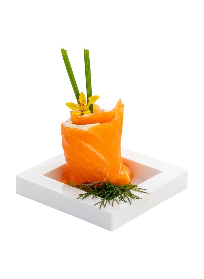 Restaurantware 2.5 x 2.5 Inch Dessert Plates, 100 Disposable Appetizer Plates - For Cold Foods, White Plastic Mini Serving Plates, Serve Appetizers Or Desserts, For Buffet Or Catered Events - Image 2