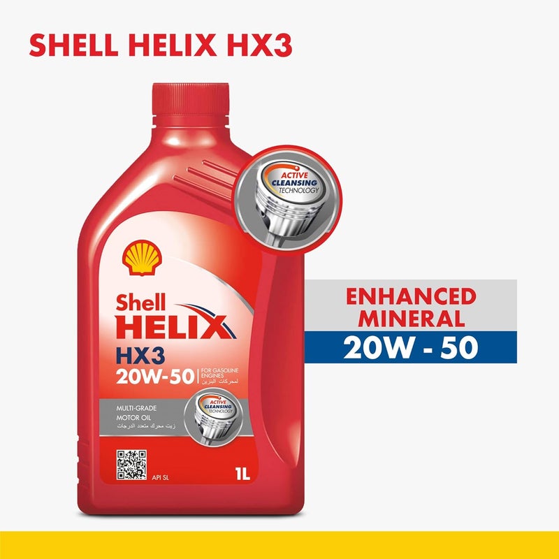 شل هيلكس HX3 20W-50 (1 لتر x 12 علبة) - Image 2