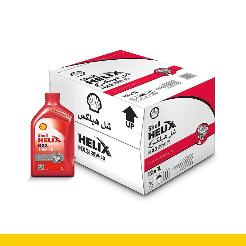 شل هيلكس HX3 20W-50 (1 لتر x 12 علبة) - Image 1