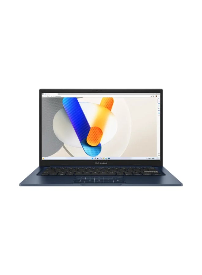 ASUS X1404VAP-V14-C58256, ( Upgraded) Vivobook 14 14" FHD IPS Laptop Intel Core 5 120U Processor, 8GB DDR4 RAM, 512GB SSD, Quiet Blue, Windows 11 Home Quiet Blue - Image 1