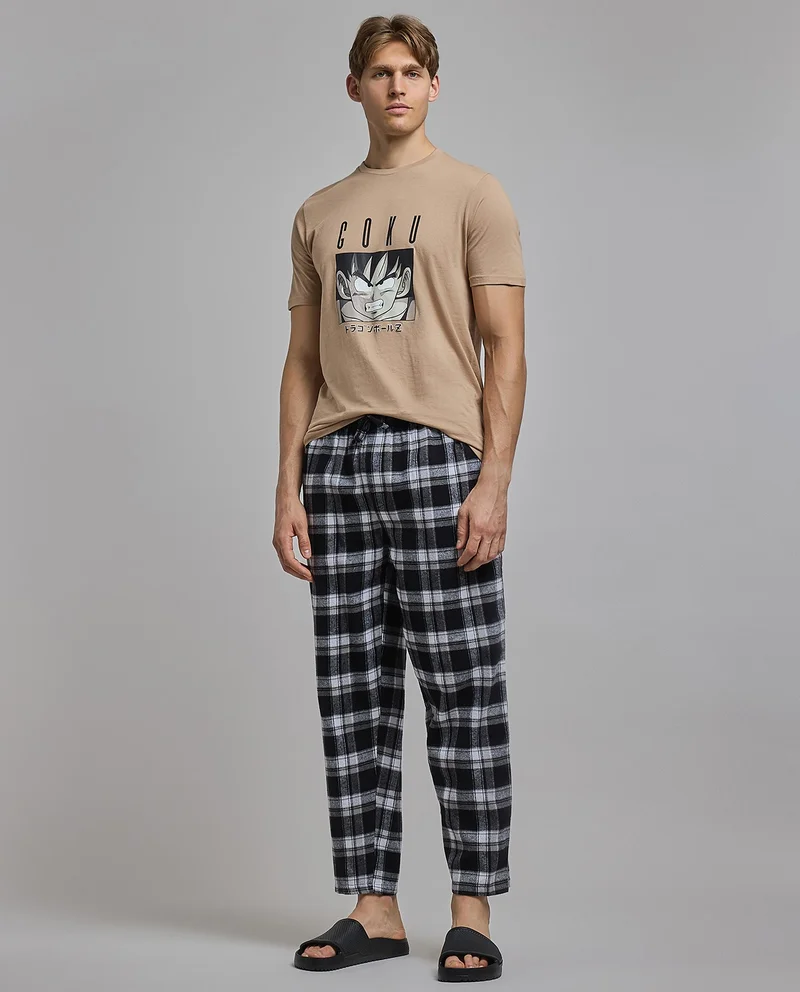 أر أند بي Plaid Lounge Pants with Drawstring Waist