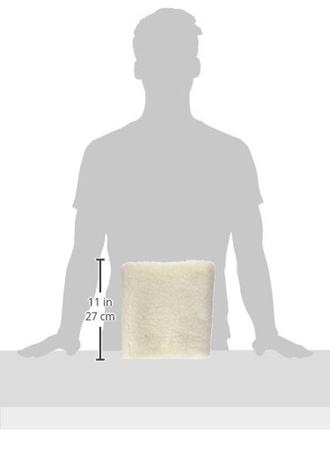 PCP Synthetic Sheepskin Fleece with Bed Pad, Wheelchair Cushion, Pressure Relief, Off-White, 18 Inch x 18 Inch - Image 3
