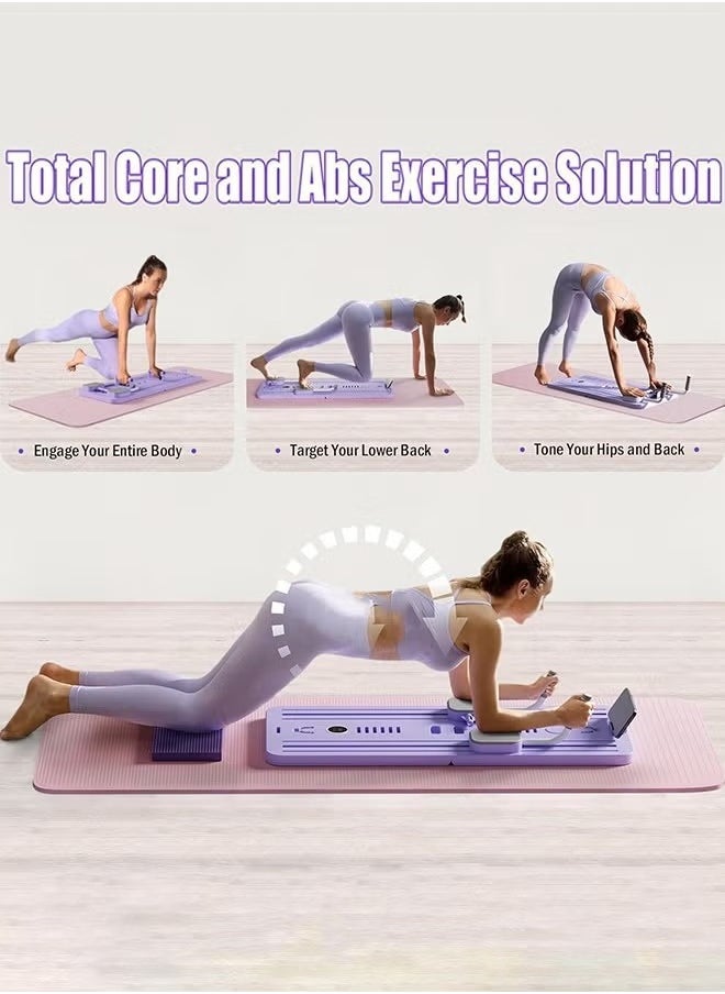 Generic Workout Equipment: Multifunction Automatic Rebound Abdominal Wheel - Foldable Home Gym Exercise Fitness Equipment Push Up Board for Strength Training Core Workout with Knee Pad Timer  - Image 3
