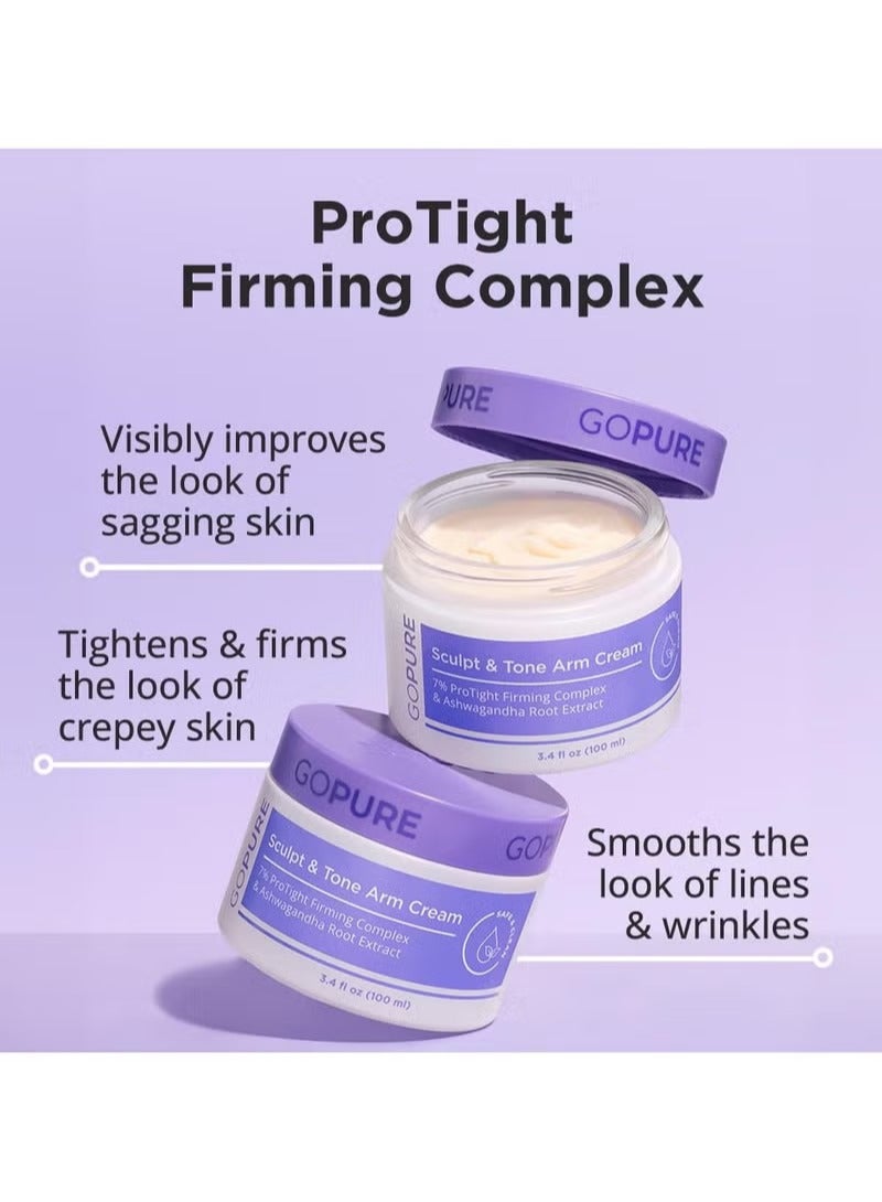 جو بيور النحت والنغمة كريم الذراع - كريم تثبيت وتشديد للأذراع ، يسهل مظهر التجاعيد ، يمتلط بعمق ، يؤكد مظهر نسيج الكريبي على الأذراع - Image 3